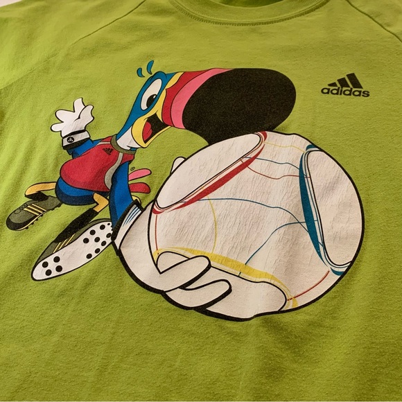 [2/$20] ADIDAS CLIMALITE TOUCAN SAM FRUIT LOOPS SOCCER GRAPHIC SS YOUTH T-SHIRT - Picture 2 of 8